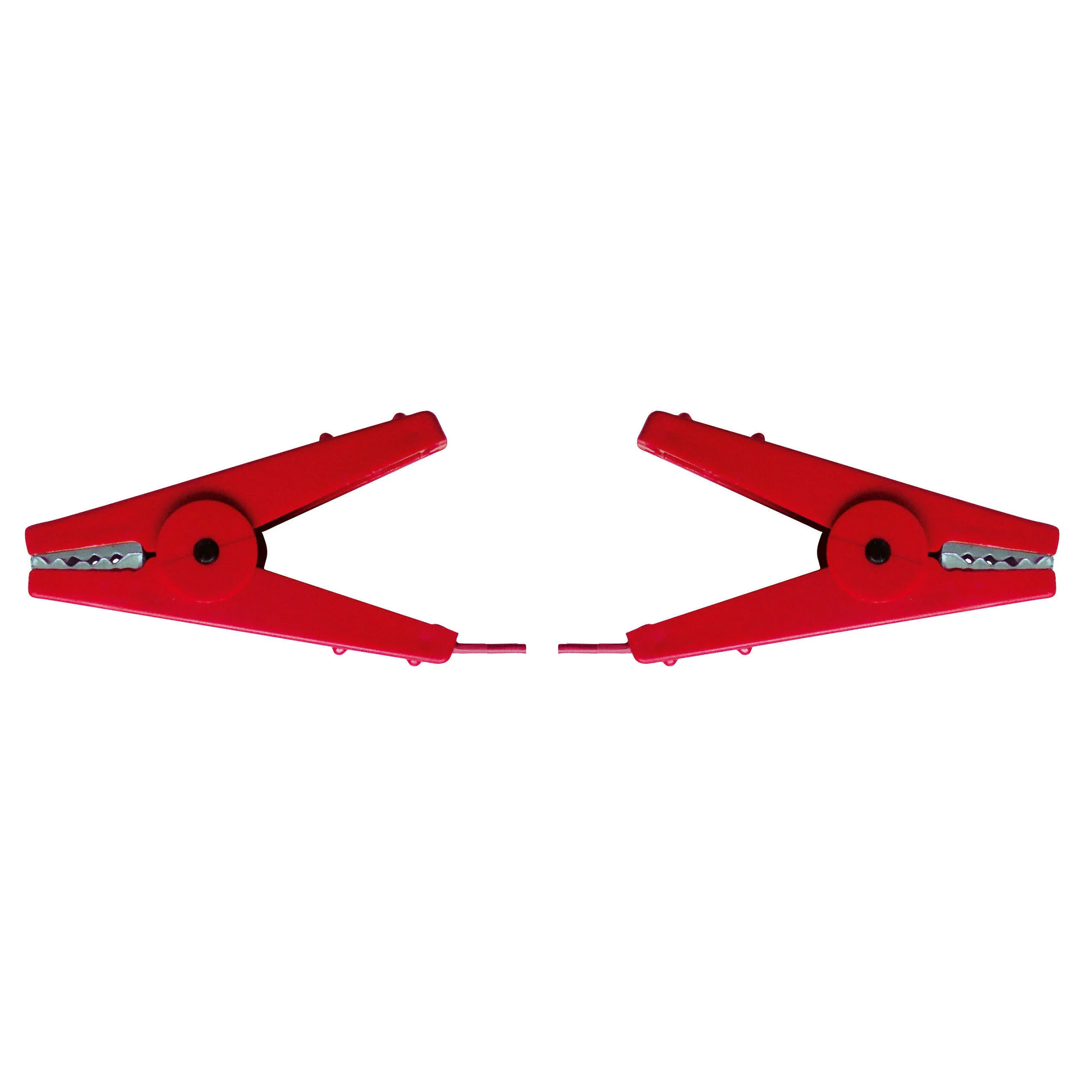 Zaunverbindungskabel mit 2 Krokodilklemme rot,  60cm