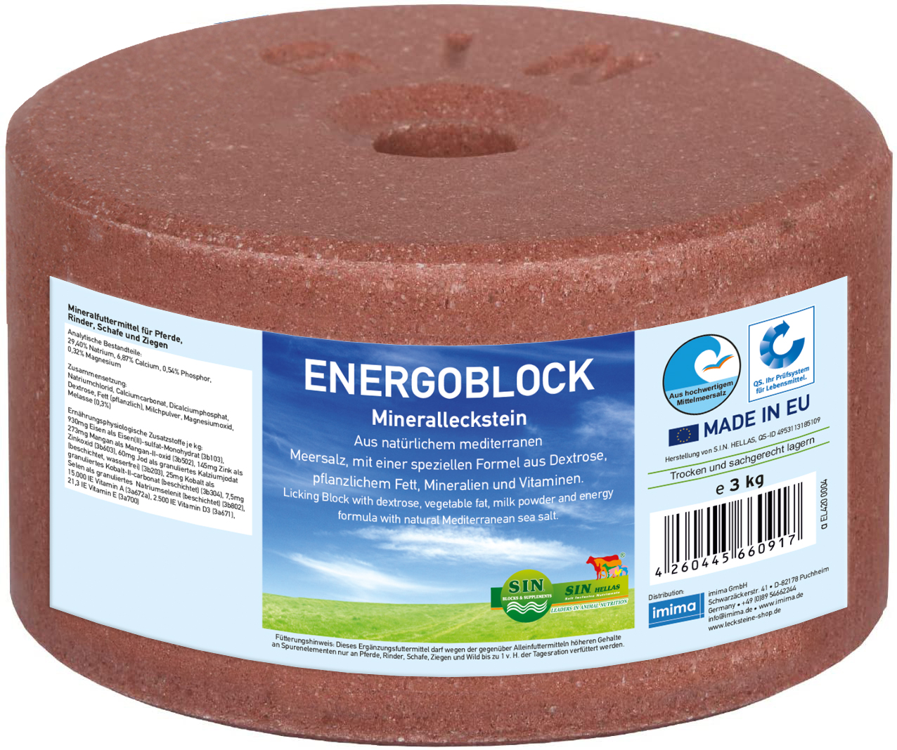 ENERGOBLOCK Mineralleckstein, 3kg ENERGOBLOCK Mineralleckstein, 3kg