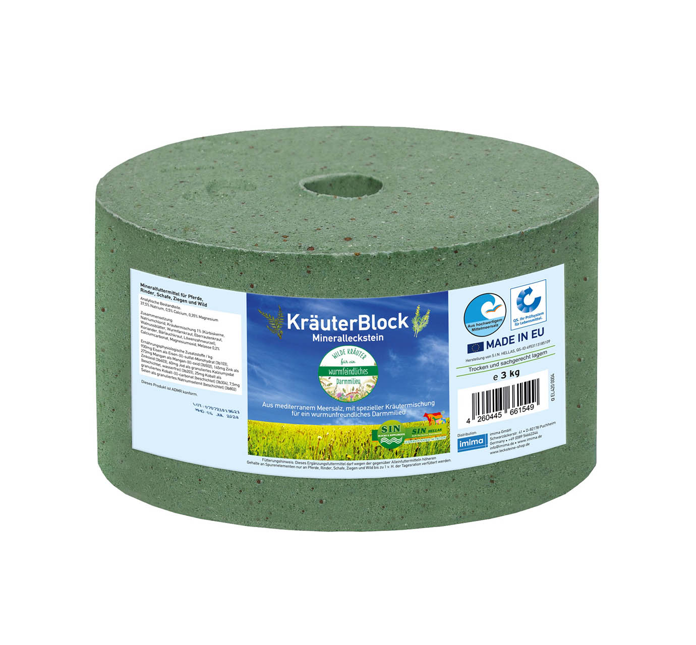 KräuterBlock Mineralleckstein, 3kg KräuterBlock Mineralleckstein, 3kg