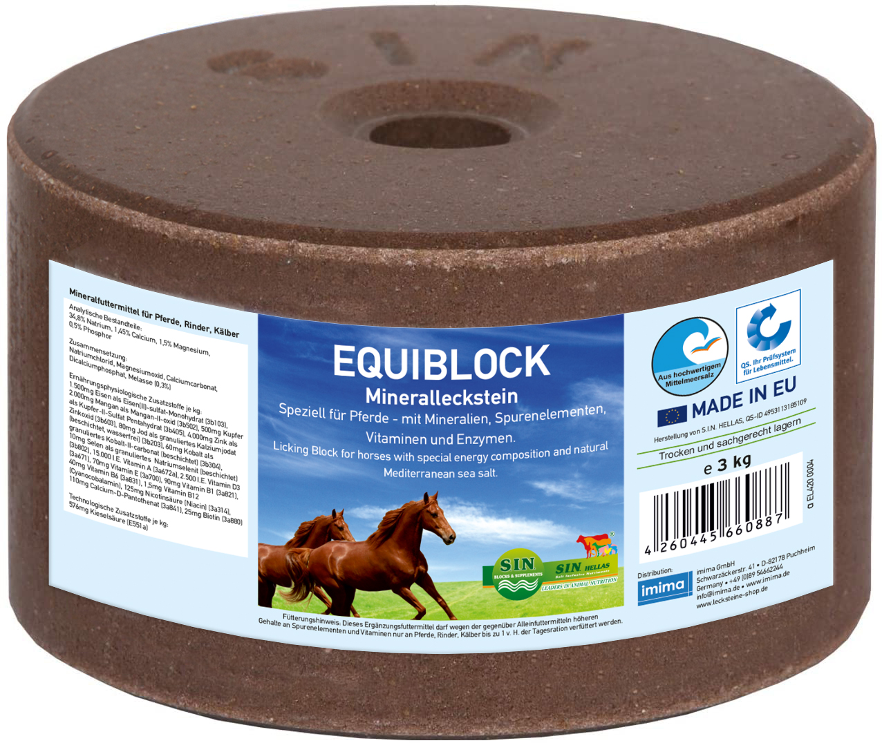 EQUIBLOCK Mineralleckstein, 3kg EQUIBLOCK Mineralleckstein, 3kg