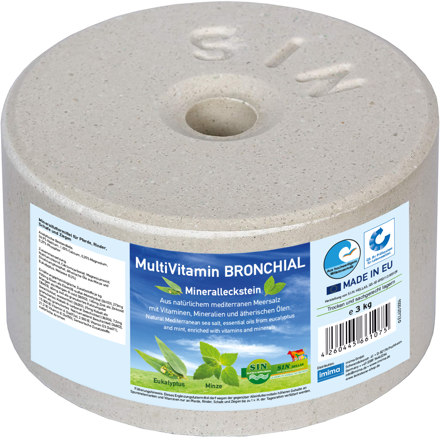 MultiVitamin BRONCHIAL Mineralleckstein, 3kg MultiVitamin BRONCHIAL Mineralleckstein, 3kg