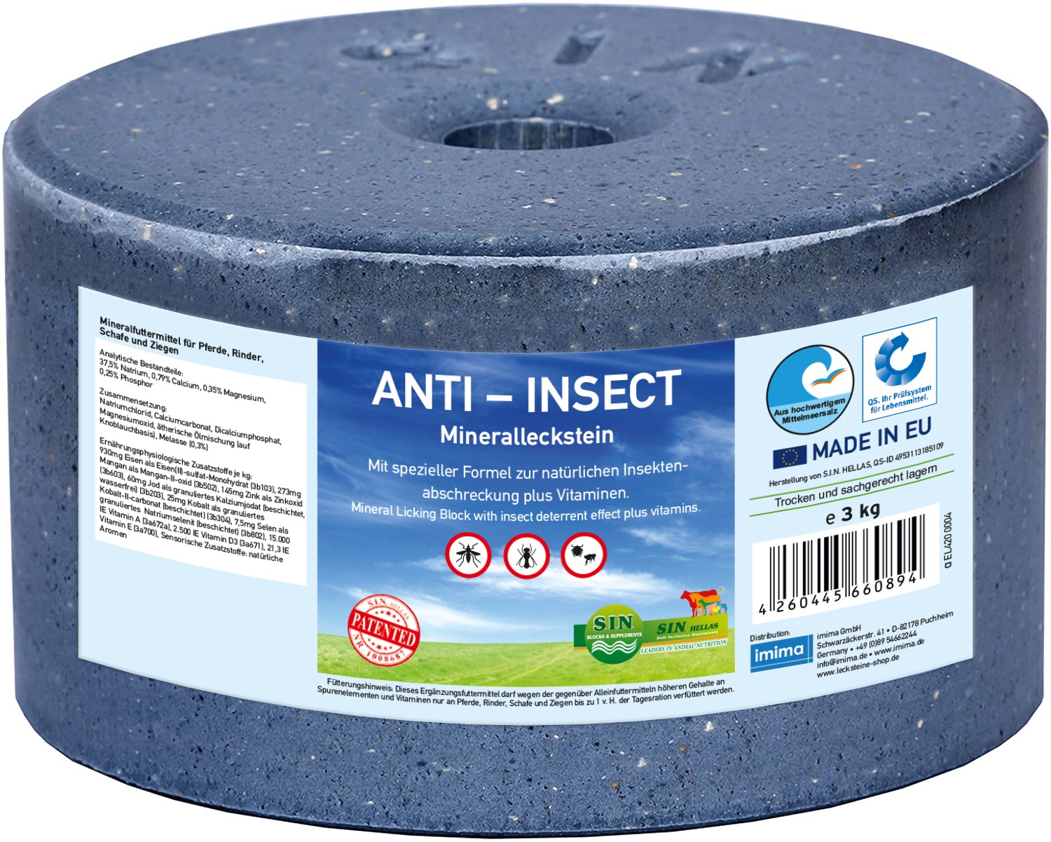 ANTI-INSECT Mineralleckstein, 3kg ANTI-INSECT Mineralleckstein, 3kg