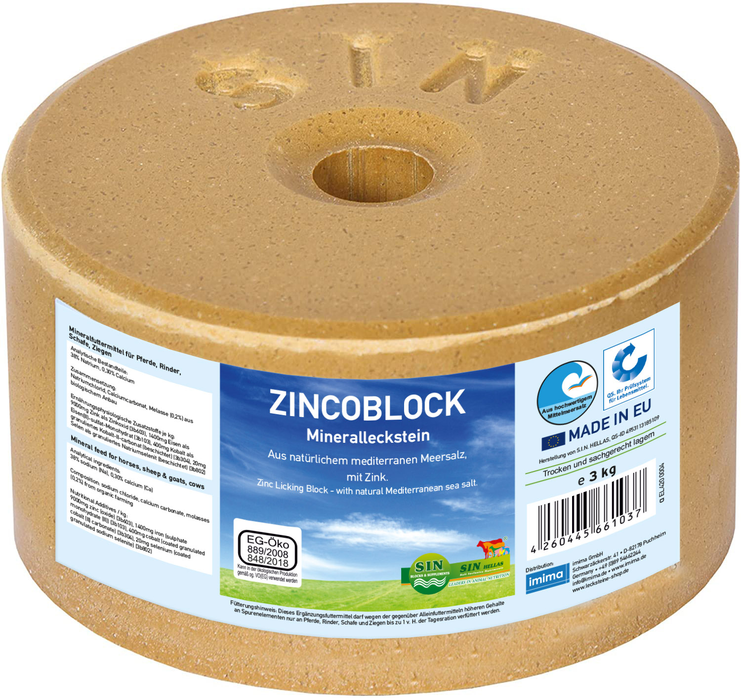 ZINCOBLOCK Mineralleckstein, 3kg ZINCOBLOCK Mineralleckstein, 3kg